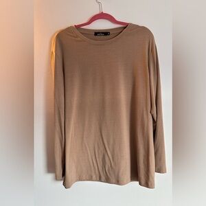 Long, Tan, Long Sleeve Shirt